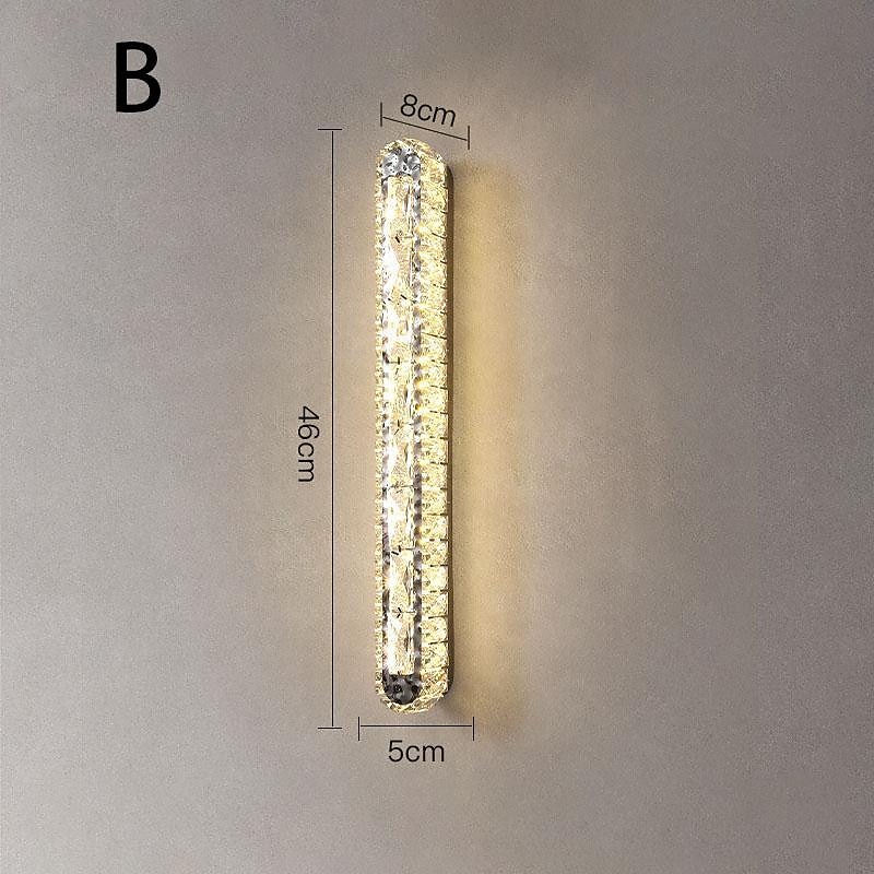 led vnitřní nástěnná svítidla 3-barevné světlo 5/11 cm luxusní kreativní ceystal nástěnné svítidlo moderní severský styl obývací pokoj TV pozadí lampa jednoduchá minimalistická ložnice noční lampa 2025 - $99.99 –P4