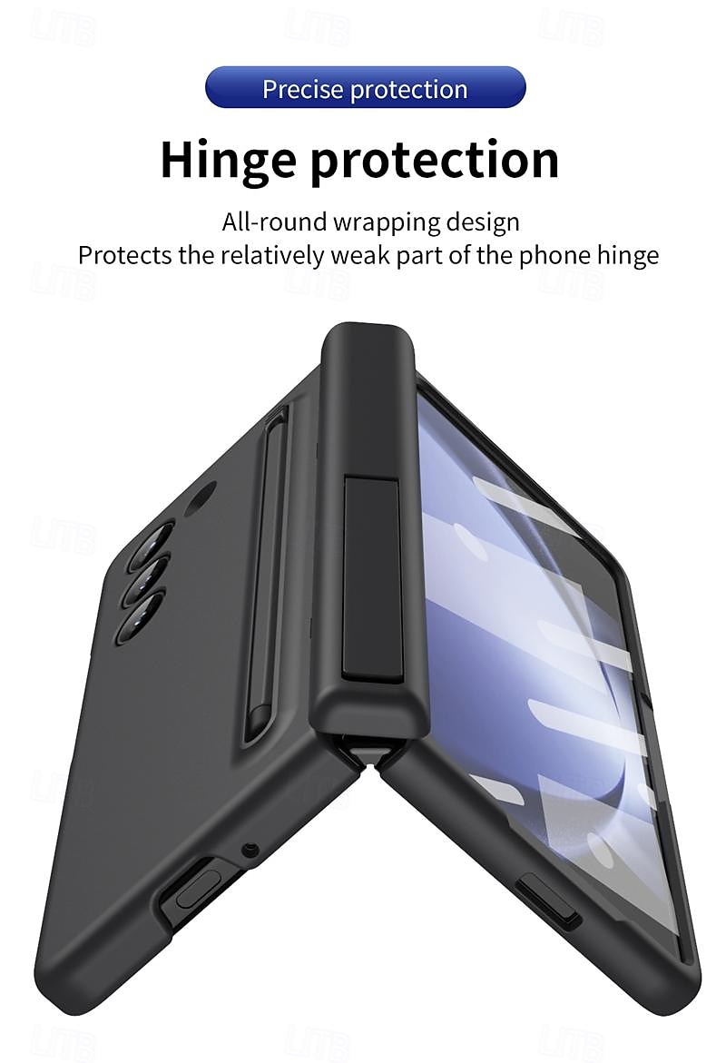 2025年 Samsung Galaxy Z Fold 6 Z Fold 5 Z Fold 4 Z Fold 3用のスタンドホルダーおよびスクリーンプロテクター付きバックカバー、フルボディ保護アーマーPC  コレクション – $31.99 –P6