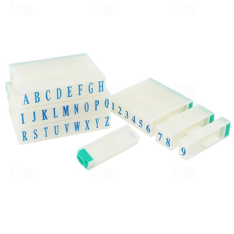 2 Sets abnehmbarer Zahlen-Buchstabenstempel, Alphabet-Kombinationssatz A-Z, Ziffern 0-9 für Kartenanhänger, Scrapbook, Basteln, Unterrichten 2025 - $11.99 –P5