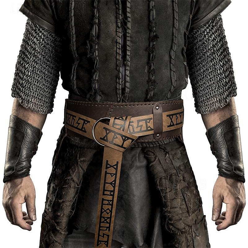 Punk y gótico Medieval Renacimiento Baile de Máscaras Cinturón Vikingo caballero celta Hombre Mujer Unisexo Vikingo Carnaval Mascarada Escenario Feria del Renacimiento LARP Adulto Cinturón 2025 - $32.99 –P13