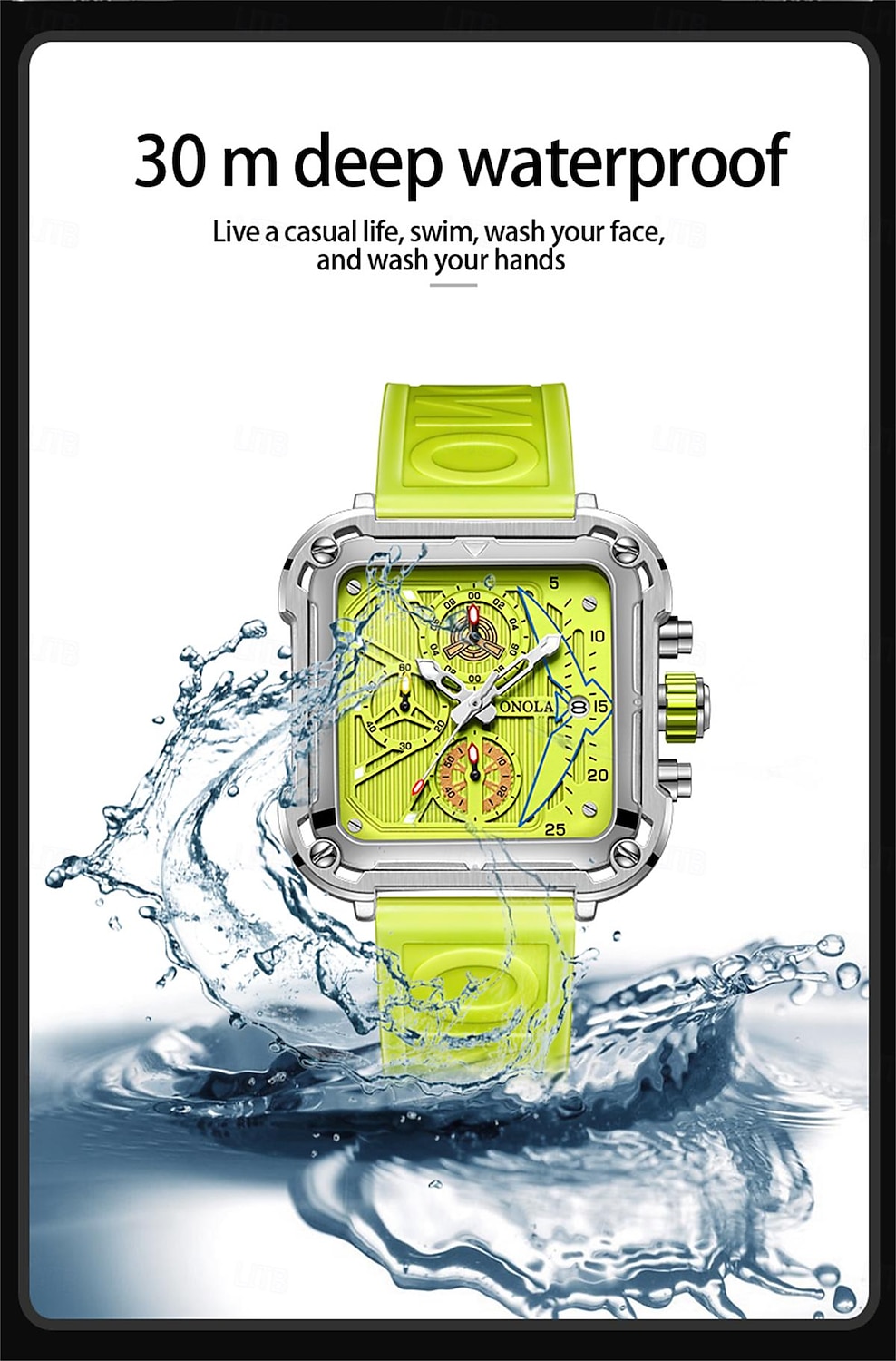 ONOLA Men Quartz Watch Creative Fashion Casual Wristwatch Luminous Calendar Waterproof Decoration Silicone Gel Watch 2025 - $52.99 –P13