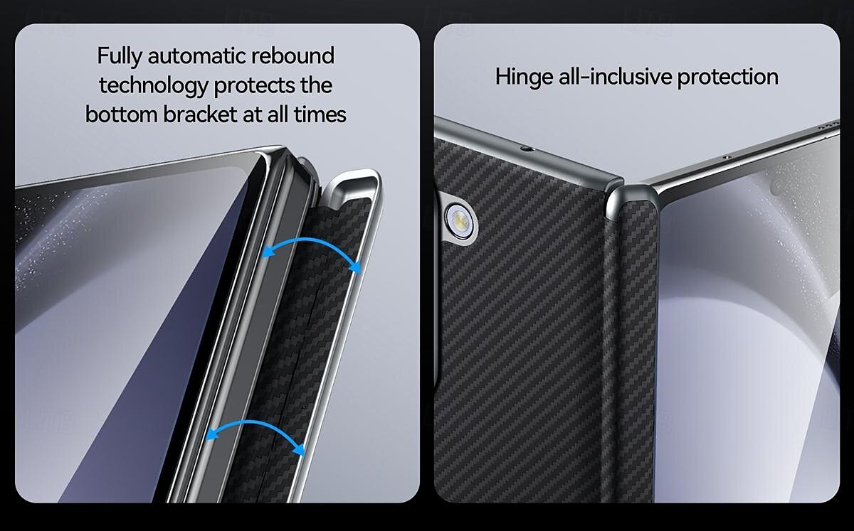 Phone Case For Samsung Galaxy Z Fold 5 Z Fold 4 Back Cover Magnetic Adsorption Support Wireless Charging Shockproof Retro PC 2025 - $28.99 –P4