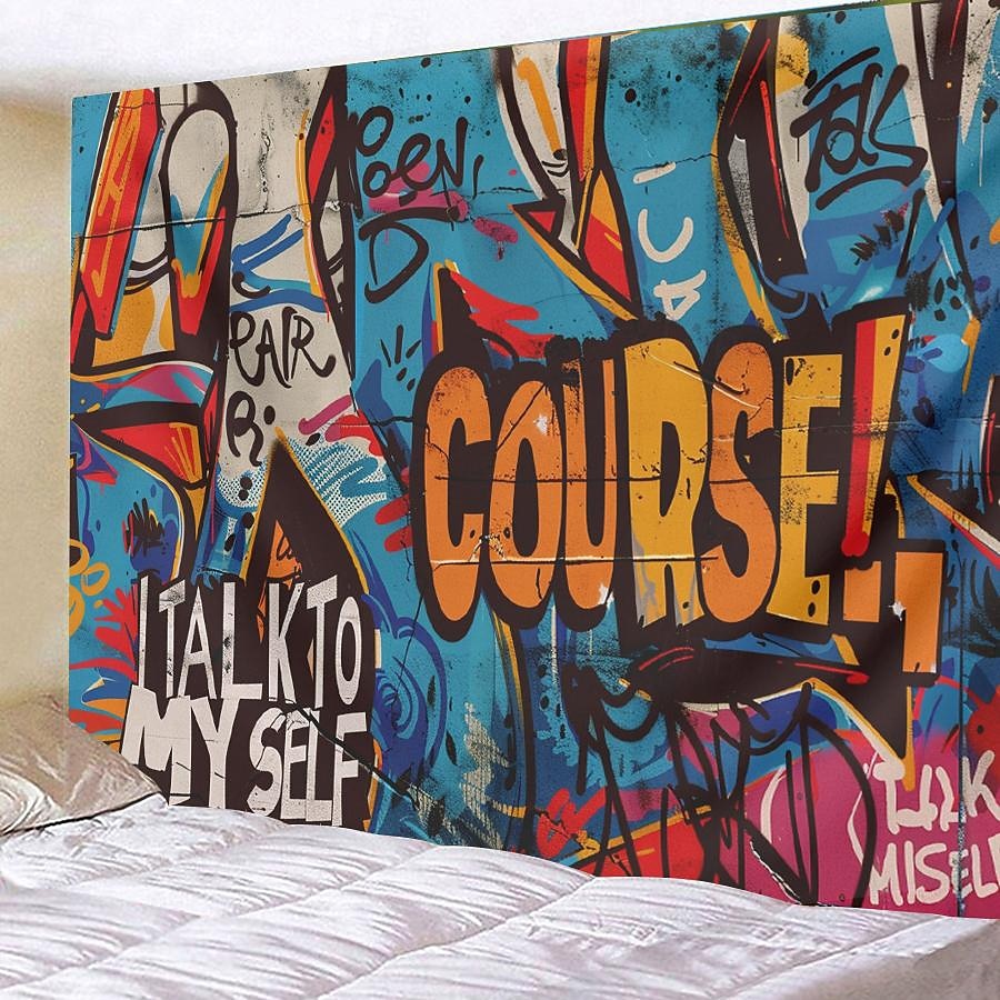 gata graffiti astronaut hängande gobeläng väggkonst stor gobeläng väggmålning dekor fotografi bakgrund filt gardin hem sovrum vardagsrum dekoration 2025 - $16.99 –P20