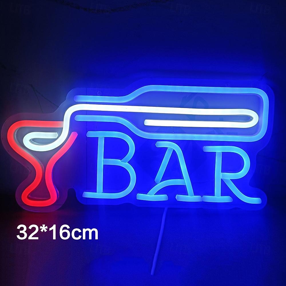 oktoberfest øl usb led neonlys, led ølskilt barklubb akryl neonlys hotellbar kafé bursdagsfest ungdomsrom veggdekorasjonslys logo 1stk 2025 - $89.99 –P6