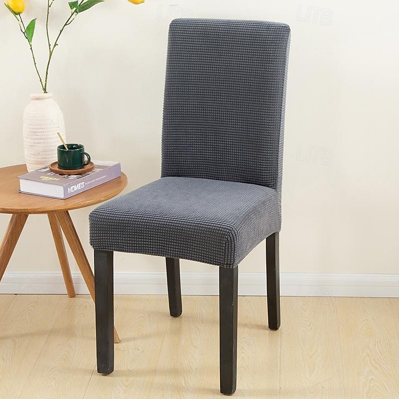 capa de cadeira de jantar resistente à água tecido de lã polar para capa de cadeira de sala de jantar capas elásticas capas de assento de cadeira de 2025 por $20.99 –P12