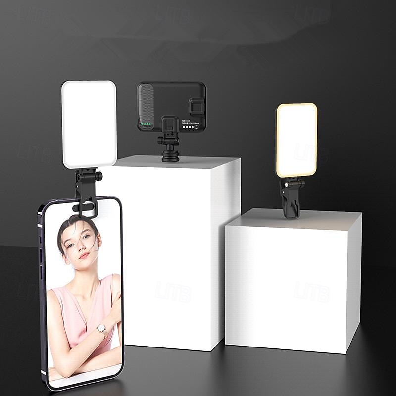 Tragbares Selfie-Licht mit 60 LEDs, Videokonferenzbeleuchtung mit Clip &Kamera, wiederaufladbares Fülllicht mit dreifarbigen Modi für Telefon, iPhone, Webcam, Laptop, Foto-Make-up 2025 - $42.99 –P4
