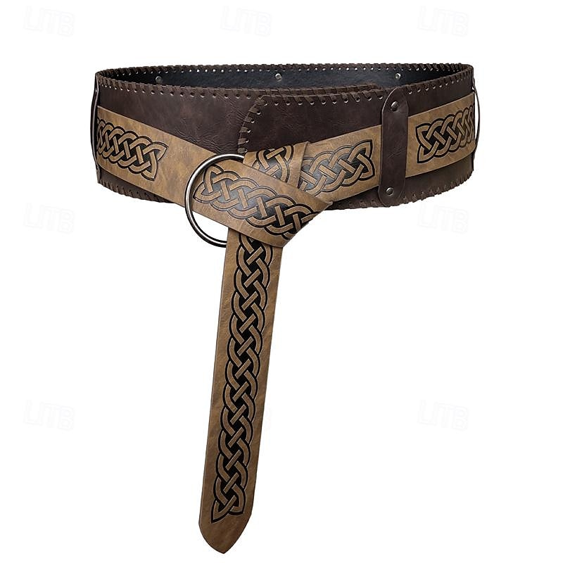 Punk y gótico Medieval Renacimiento Baile de Máscaras Cinturón Vikingo caballero celta Hombre Mujer Unisexo Vikingo Carnaval Mascarada Escenario Feria del Renacimiento LARP Adulto Cinturón 2025 - $32.99 –P2