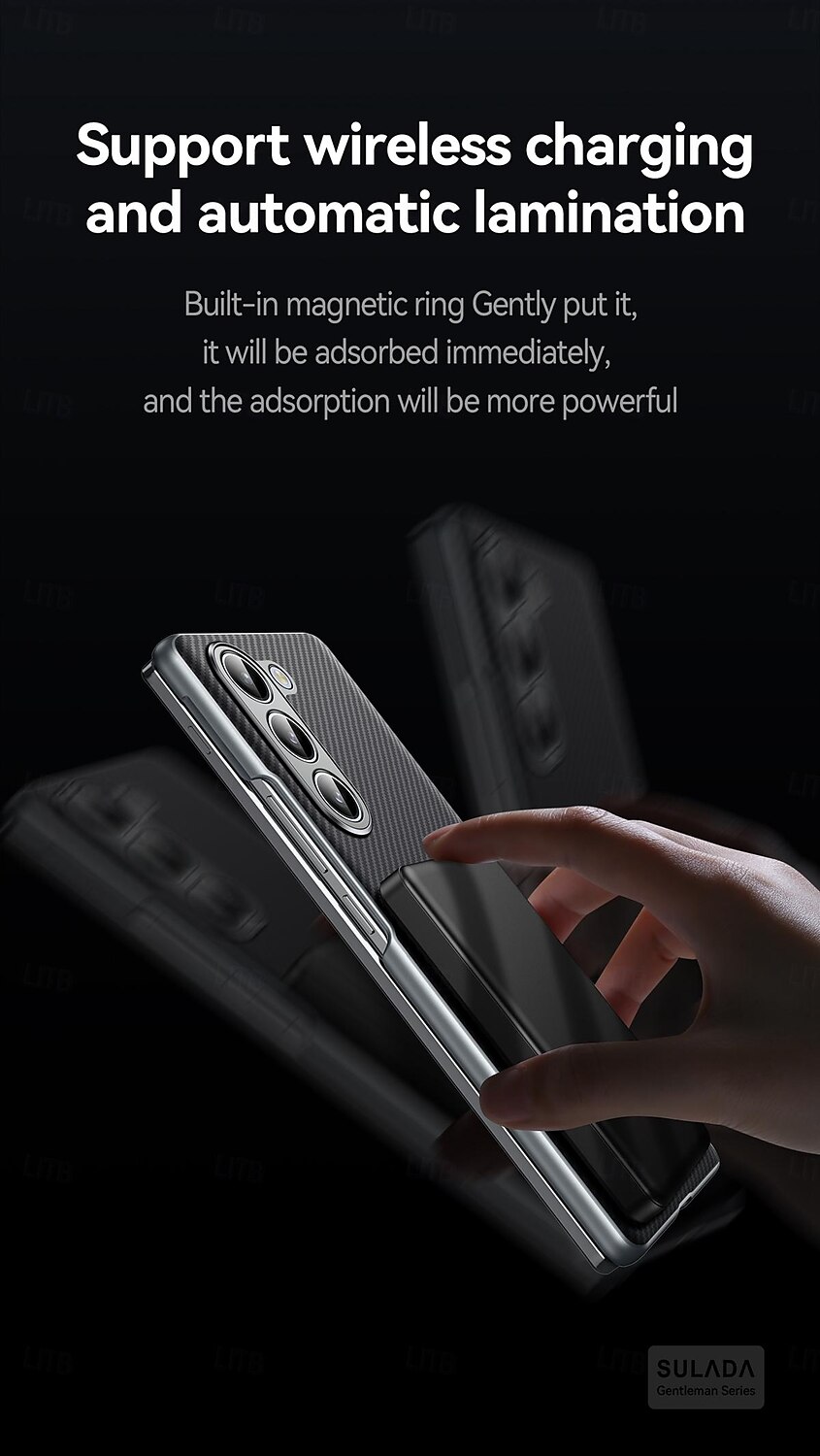 Phone Case For Samsung Galaxy Z Fold 5 Z Fold 4 Back Cover Magnetic Adsorption Support Wireless Charging Shockproof Retro PC 2025 - $28.99 –P6