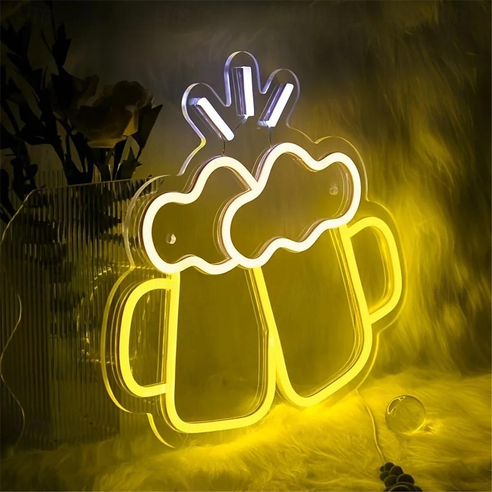 oktoberfest olutaika led valovalo kauppa baari ravintola hotelli koristevalo neon makuuhuone seinä keittiö henkilökohtainen sisustus yövalo usb 1kpl 2025 - $46.99 –P5