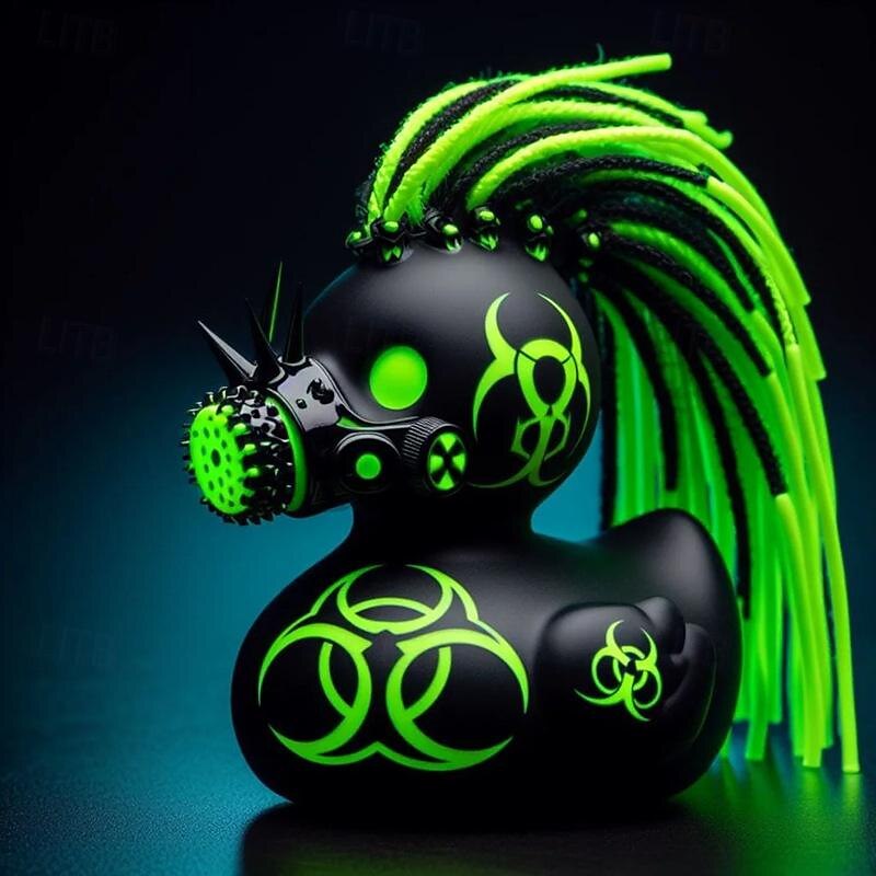 decor statuie de rață colecție rășină satanic, punk, gotic și rock'n'roll ducks - completări perfecte pentru dna. display-ul excentric și cu tematică întunecată a Valentinei 2026 - $16.99 –P11