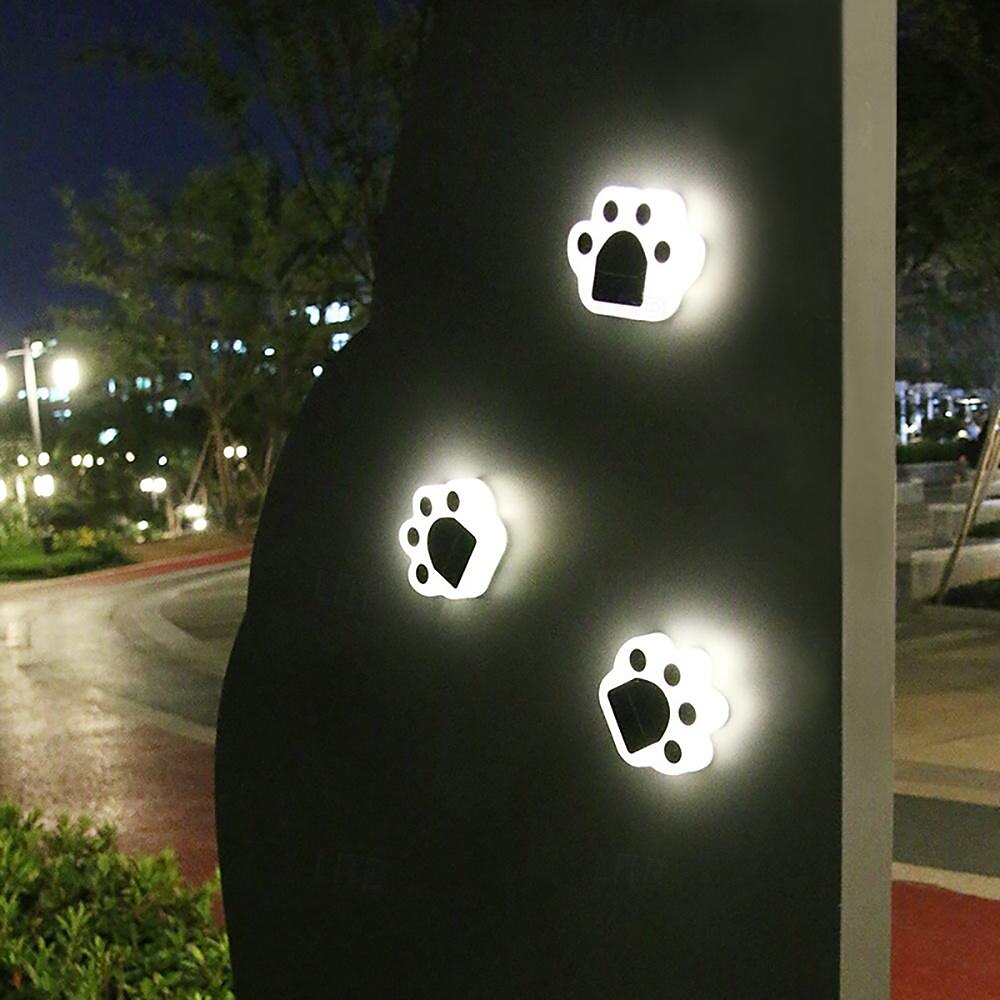1/4pcs Outdoor Solar Cat Paw Lawn Lights, Solar Cute Cat Paw Deck Lights Ground Lamps LED Cat Paw Scene Light Landscape Light 2026 - $12.99 –P2