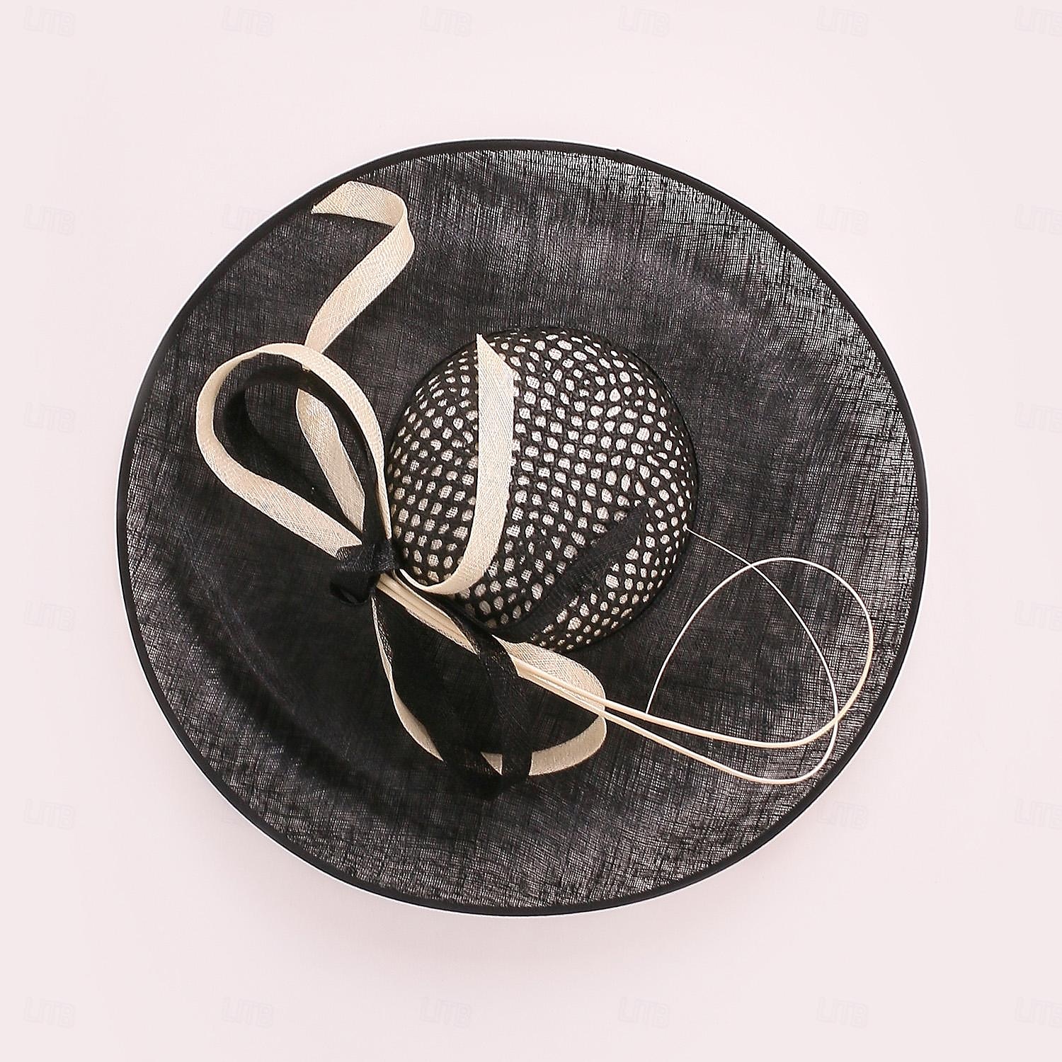 2026年 帽子 シナメイ ボウラーハット / クローシュハット サンハット トップハット ウェディング ティーパーティー エレガントなウェディング 羽根付き 蝶結び ヘッドピース ヘッドウェア  コレクション – $120.99 –P9