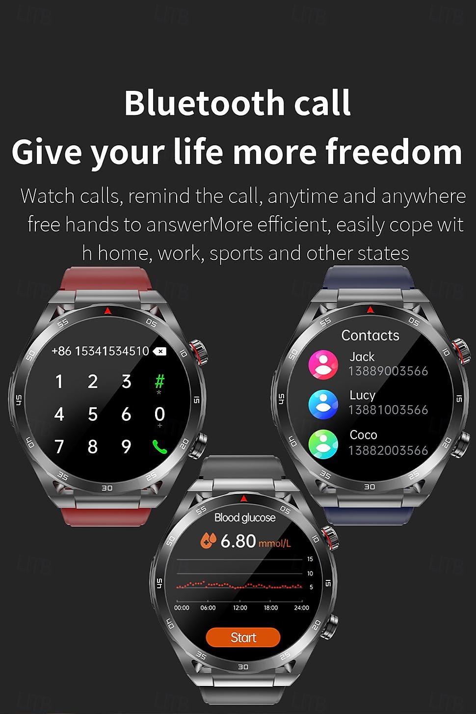 iMosi ET450 Smart Watch 1.39 inch Smartwatch Fitness Running Watch Bluetooth ECG+PPG Temperature Monitoring Pedometer Compatible with Android iOS Women Men Long Standby Hands-Free Calls Waterproof IP 2025 - $71.99 –P6