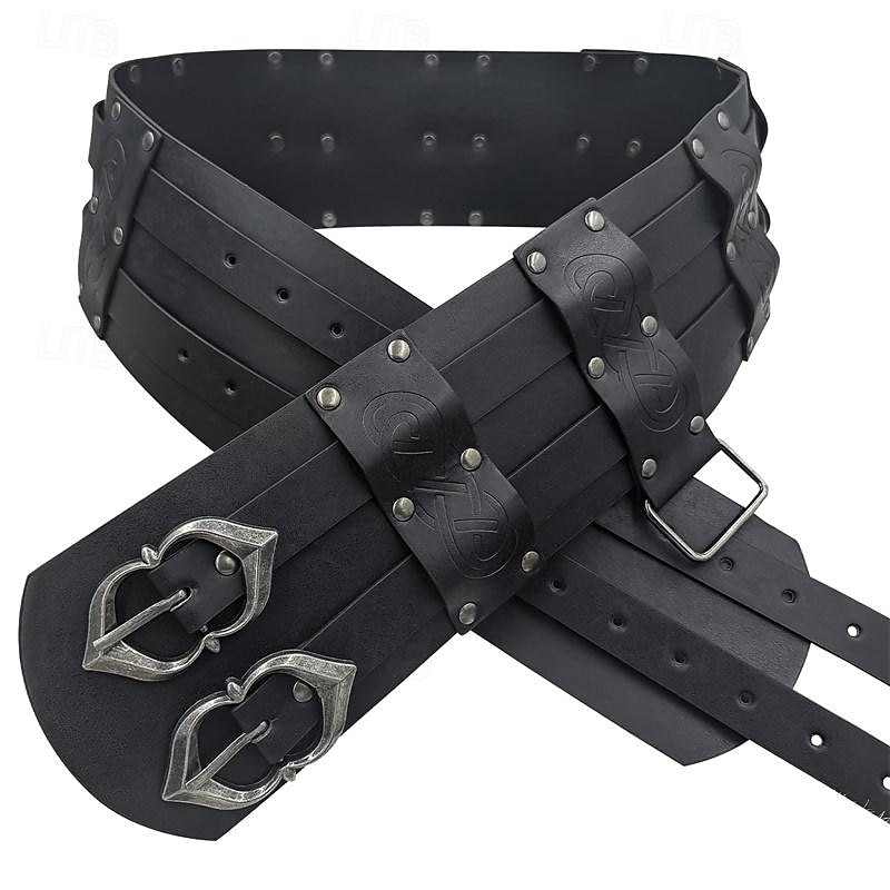Retro Vintage Medieval Renaissance Masquerade Waist Belt Viking Celtic Knight Fancy Dress Men's Viking Carnival Masquerade Renaissance Fair LARP Ren Faire Adults' Waist Belt 2025 - $31.99 –P1