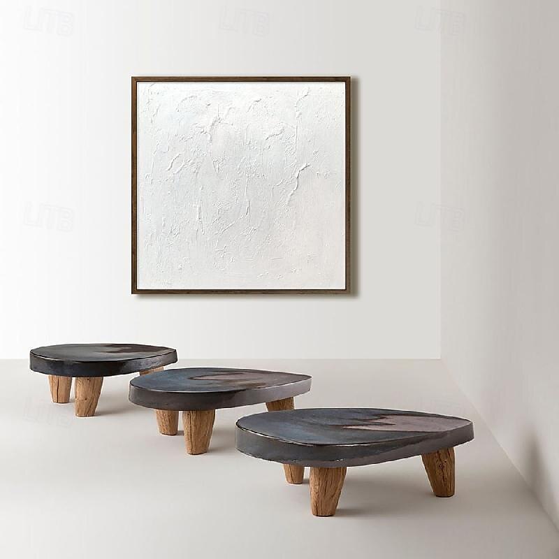 Oversized painted  white 3D textured painting picture on canvasabstract art handmade abstract art boho abstract art painting hand painted  white 3D modern textured painting picture 2025 - $158.99 –P3