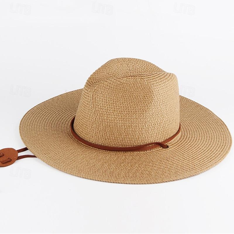 Damen Hut Strohhut Sonnenhut Tragbar Sonnenschutz Atmungsaktiv Strasse Täglich Wochenende Reine Farbe Einfarbig 2025 - $9.49 –P4