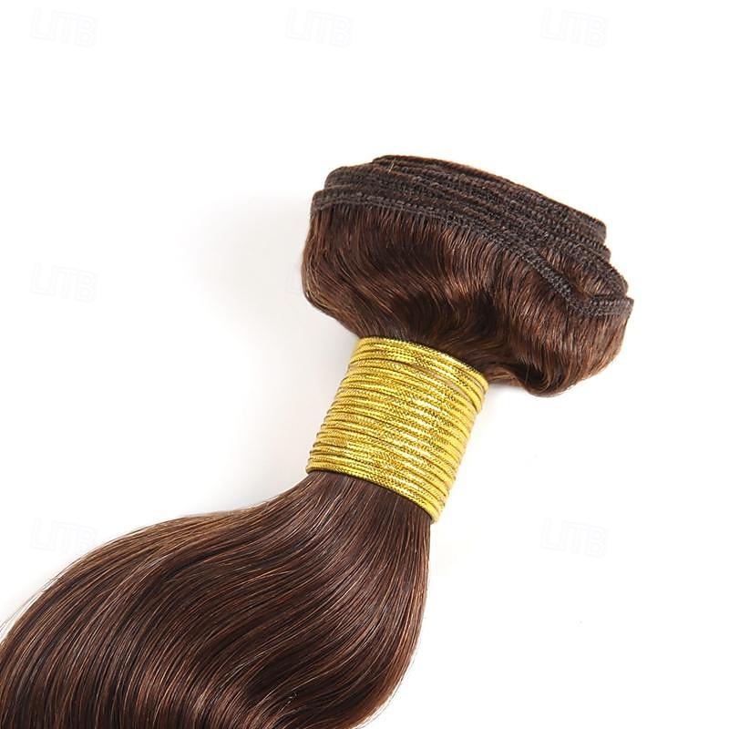 2 # body wave menselijk haar bundels braziliaanse bruin haar weven bundels bruin haarverlenging remy chocolade bot menselijk haar 3 stks 2025 - $149.99 –P10