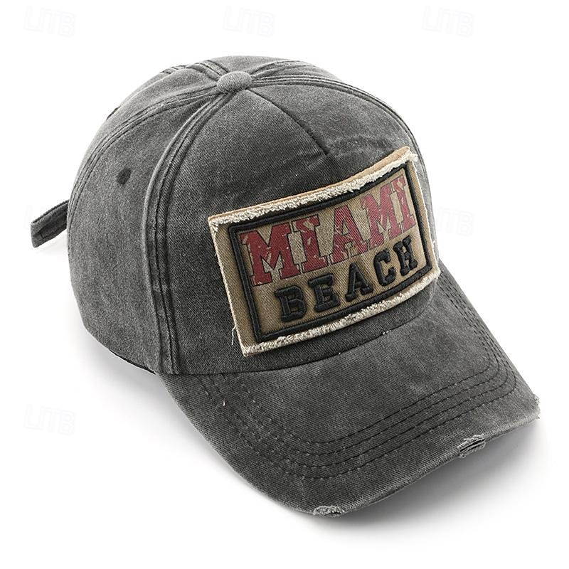 Herre Baseballcaps Solhatt Trucker Hat Svart Gul Bomull Broderi Mote Fritid Gate Daglig Bokstaver Justerbare Solkrem Pustende 2025 - $8.99 –P2