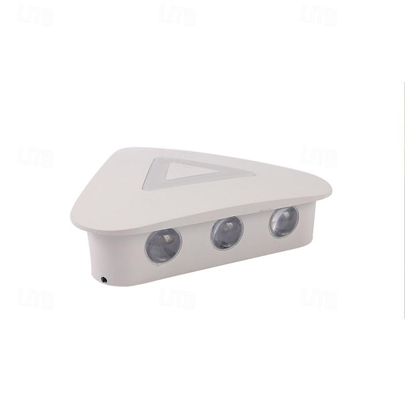 appliques murales extérieures à LED blanc chaud 20 cm 9 têtes contractées triangle moderne personnalité d'éclairage à trois côtés métal moderne adapté au mur de fond dans l'escalier de magasin de 2025 ? $58.99 –P4