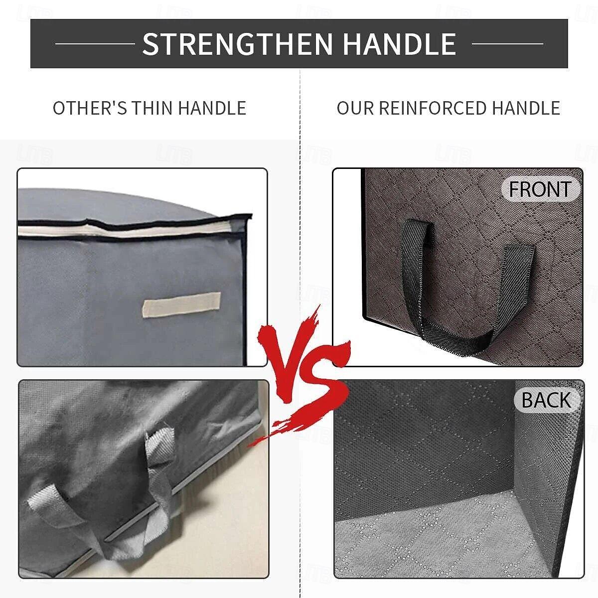 3 Pack, 90L Large Capacity Clothes Storage Bag Organizer with Reinforced Handle Thick Fabric for Comforters, Blankets, Bedding, Foldable with Sturdy Zipper, Clear Window 2025 - $11.99 –P3