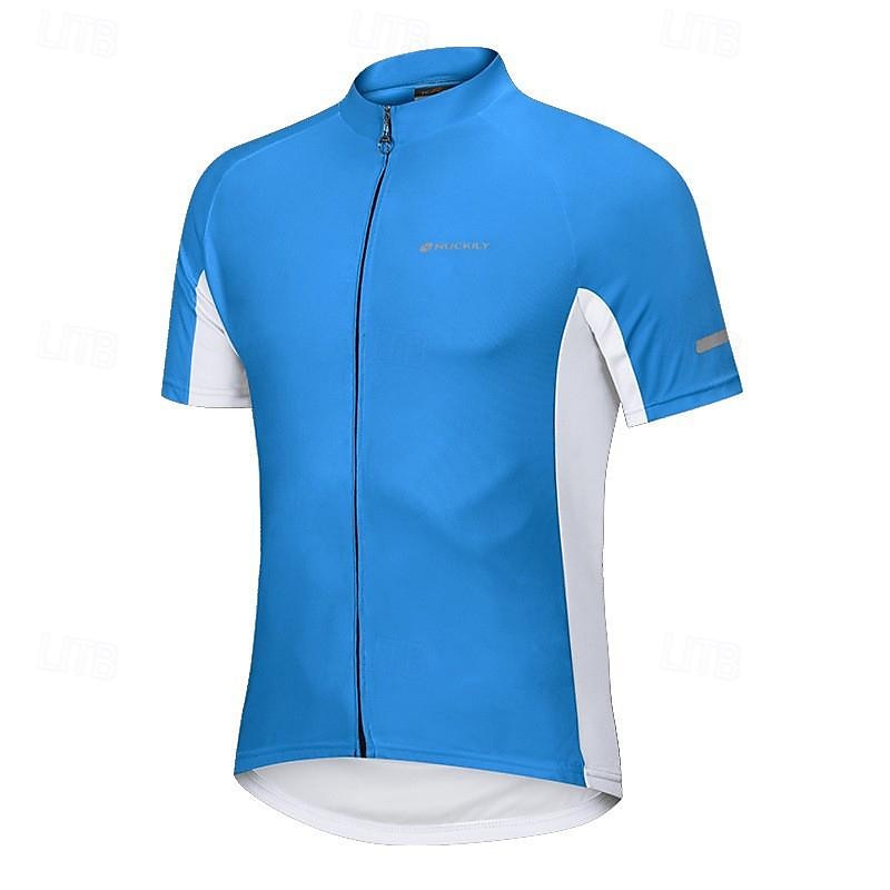 Gelukkig Voor heren Wielrenshirt Korte mouw Fietsen Shirt met 3 achterzakken Bergracen Ademend Sneldrogend Anatomisch ontwerp Lampenkatoen Zwart Wit Rood Sport Kleding 2025 - $32.99 –P5