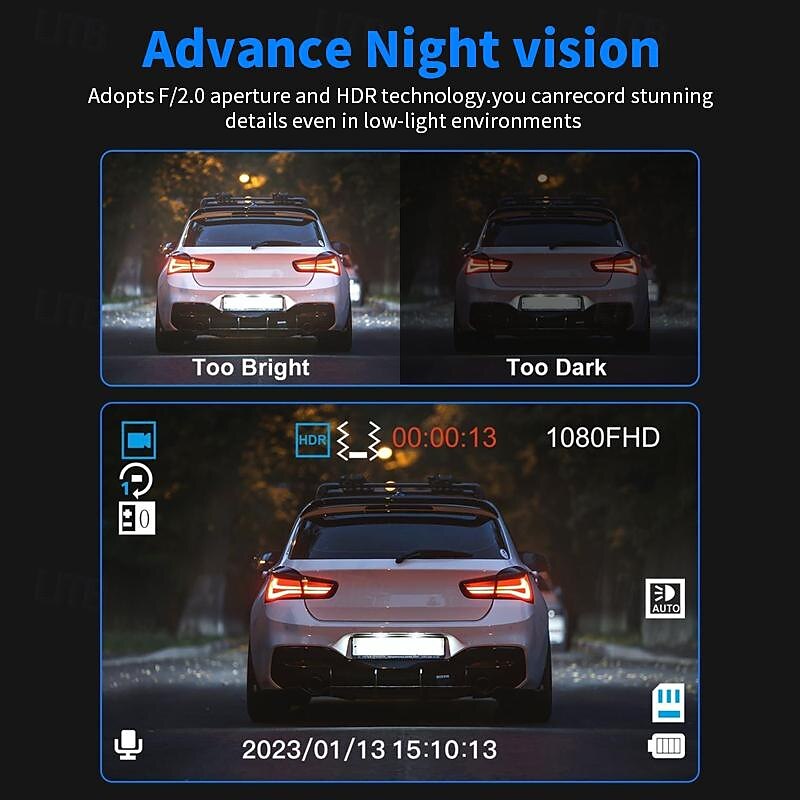 2.45 drievoudige opname 1080p720p480p loop video hd tachograaf 2025 - $64.99 –P5