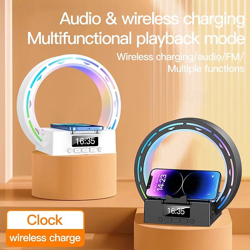 15W LED Smart Light with Multifunctional Wireless Charging Station - Coil Fast Wireless Charging, Immersive Wireless Speaker, Adjustable LED Desk Lamp, Rechargeable Wireless Speaker 2025 - $33.99 –P2