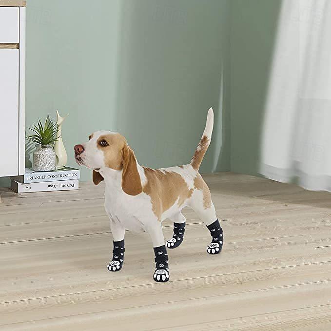 2026年 犬用 猫用 小型ペット用 ソックス アンチスリップ カジュアル 普段着 クリスマス 動物 水玉 ソリッド ペット用 防水材 麦わら マルチカラー  コレクション – $16.49 –P2