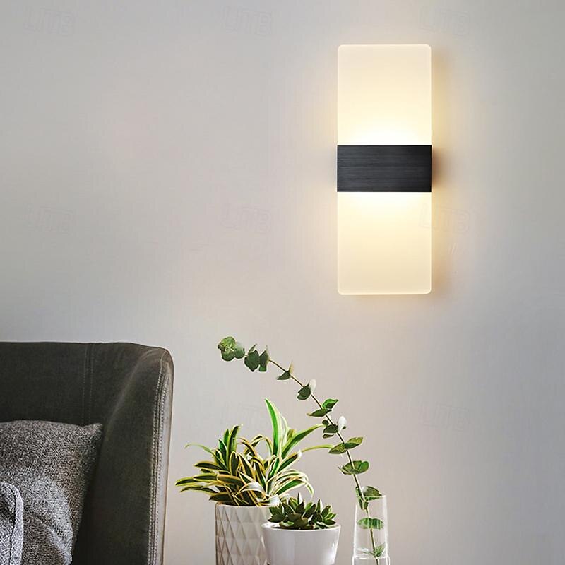 led vegglampe 2-farget lyskilde 10cm 5w akryl moderne minimalistisk ip54 innendørs dekorative hjem interiørbelysningsarmaturer for stue soverom korridor gang 85-265v 2025 - $33.99 –P5
