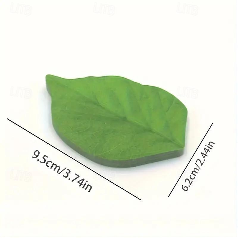 50 Leaf Shaped Sticky Notes Diy Home Wall Photo Decor Green Self Adhesive Memo Back To School Season School Supplies 2025 - $7.99 –P8
