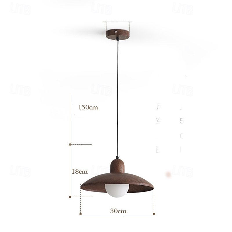 LED Pendant Light Warm White 30cm 1-Light Retro Wooden Chandelier Creative Personality Pendant Lantern Light Design Modern Minimalist Hanging Lamp G9 Hanging Lighting Fixtures Corridor Bar Study Living Room 110-240V 2025 - $160.99 –P1