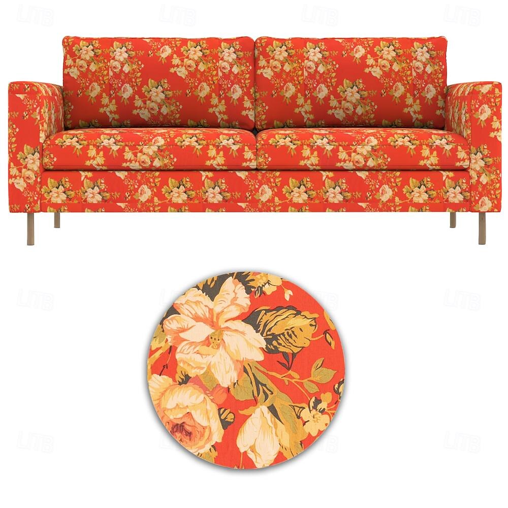 Capa de Sofá de 2 Lugares 3 Lugares 100% Algodão Capa Floral com Almofada de 2025 por $268.49 –P9