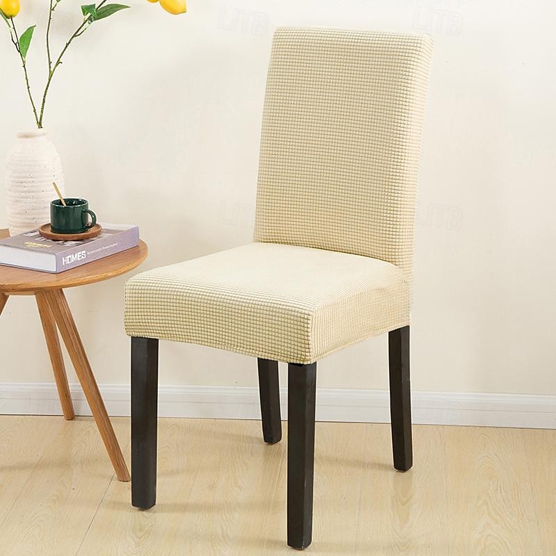 capa de cadeira de jantar resistente à água tecido de lã polar para capa de cadeira de sala de jantar capas elásticas capas de assento de cadeira de 2025 por $20.99 –P7