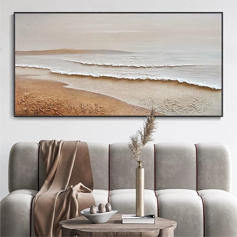 海と空の風景 油絵 ハンドメイド インテリア キャンバス 風景画