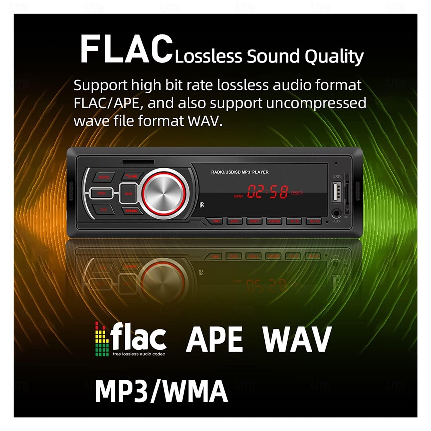 2025年 カーラジオ 1 DIN Bluetooth対応 AUX入力 TFカード Uディスク オートステレオ マルチメディアオーディオ MP3プレーヤー ヘッドユニット リモコン付き  コレクション – $43.99 –P2