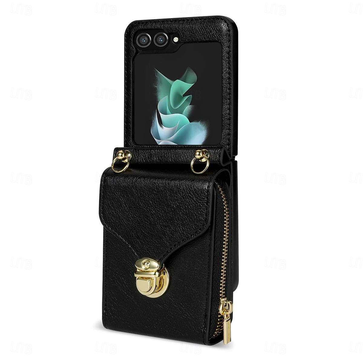 telefon Maska Pentru Samsung Galaxy Z Flip 7 Z Flip 6 Z Flip 5 Z Flip 4 Z Flip 3 Capac Spate Fermoar cu Lanyard Loc pentru card Retro TPU PU piele 2025 - $32.99 –P2