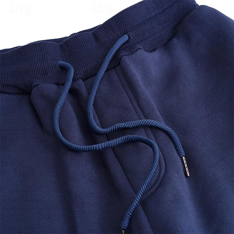 Per uomo Pantaloni in pile Pantaloni della tuta Jogging Pareggiatore Pantaloni invernali Tasche A cordoncino Vita elastica Tinta unica Caldo Lunghezza intera Giornaliero Informale Più velluto Morbido del 2025 a AU $27.39 –P3