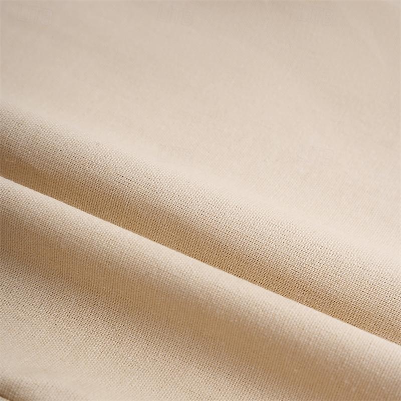Men's Linen Pants Trousers Summer Pants Pocket Drawstring Plain Comfort Breathable Ankle-Length Casual Daily Going out Simple Casual Black White Micro-elastic 2025 - GBP £17 –P13