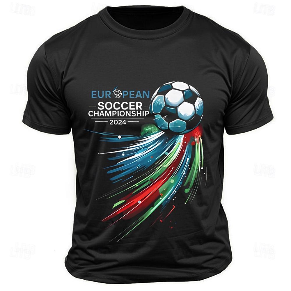 Per uomo Lettere & Numeri Maglietta da calcio Calcio Maglietta 100% Cotone Manica Corta Grafico Camicia Nero Verde militare Blu scuro Maglietta comoda Streetwear Sport all'Aperto Abbigliamento di del 2025 a $15.99 –P1
