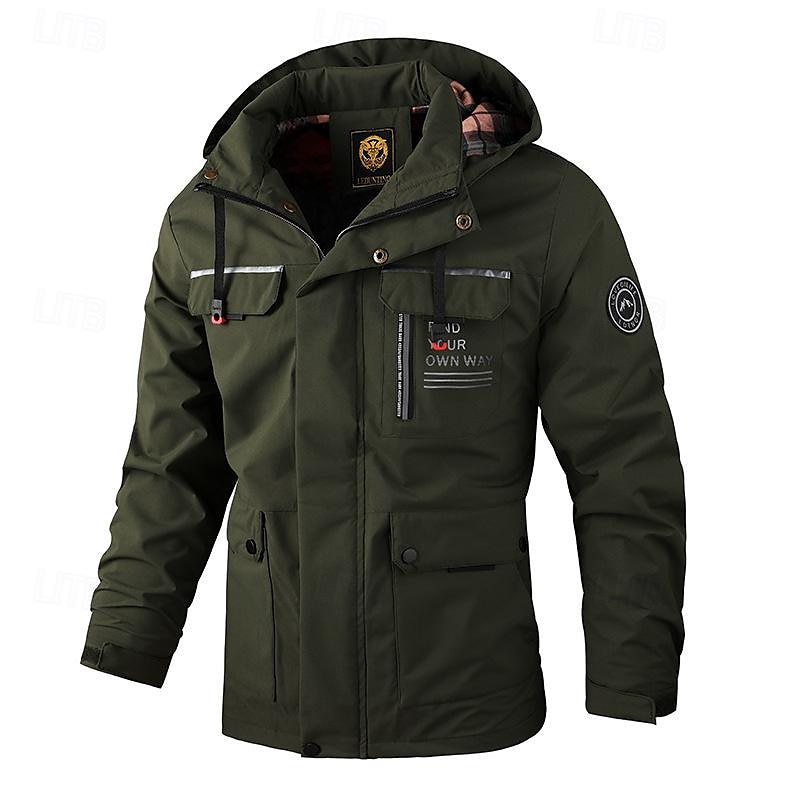 Hombre Chaqueta Softshell Chaqueta para senderismo Chaqueta para lluvia Al aire libre Resistente al Viento Resistente al Agua Chaqueta cortavientos Viaje Rojo tinto Negro Blanco Verde Ejército 2025 - $55.99 –P7