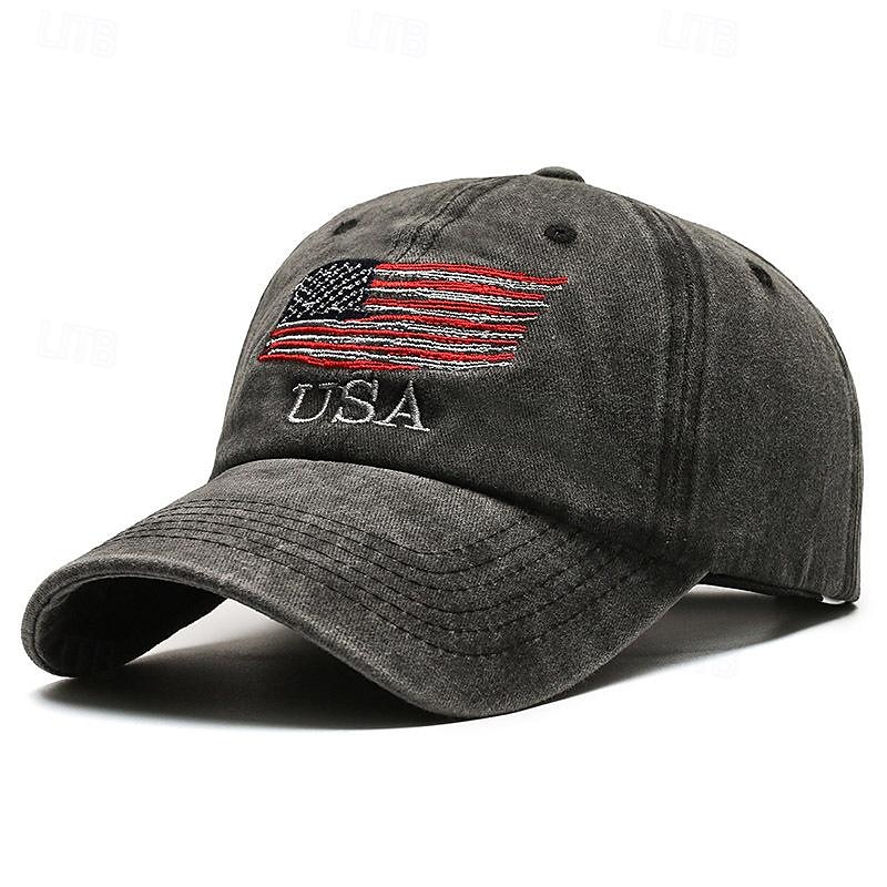 Men's Baseball Cap Sun Hat Trucker Hat Black Navy Blue Polyester Embroidered Fashion Casual Street Daily Letter National Flag Adjustable Sunscreen Breathable 2025 - $11.49 –P5