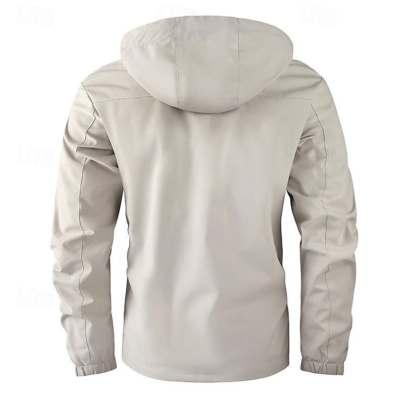 Hombre Chaqueta Softshell Chaqueta para senderismo Chaqueta para lluvia Al aire libre Resistente al Viento Resistente al Agua Chaqueta cortavientos Viaje Rojo tinto Negro Blanco Verde Ejército 2025 - $55.99 –P4