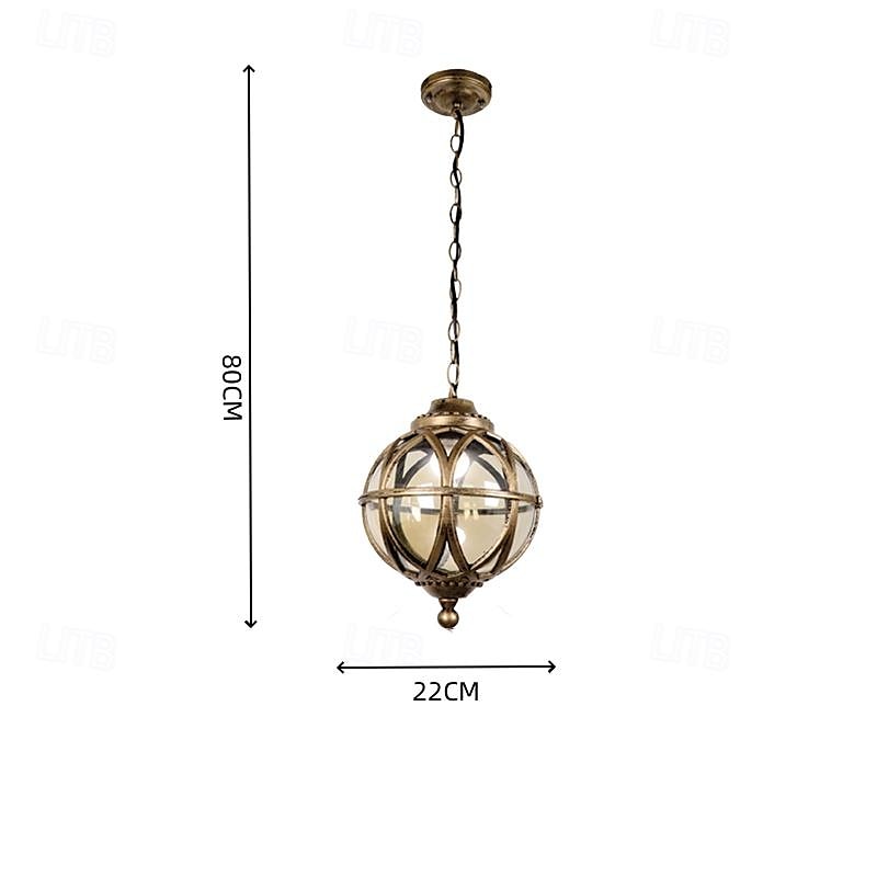 lampade a sospensione per esterni, lampada a sospensione esterna portico impermeabile lampadario in metallo nero con globo di vetro trasparente con struttura in gabbia di ferro, lanterna esterna per del 2025 a $118.99 –P3