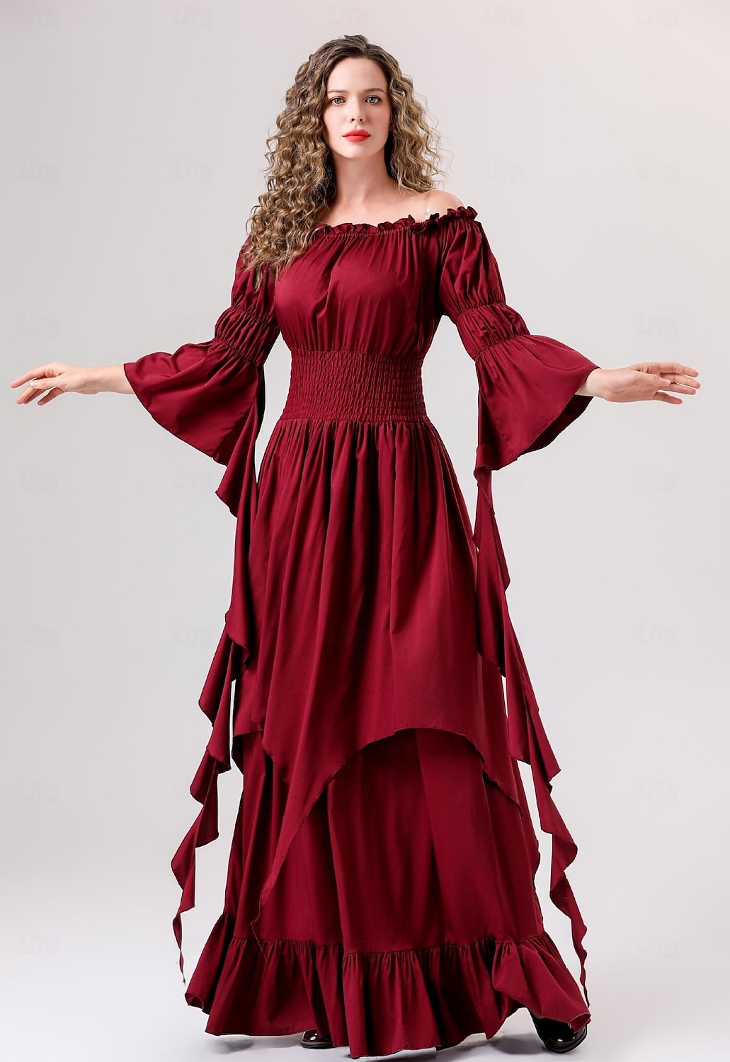 Retro Středověké Renesanční Šaty Šaty inspirované Regency Ren Faire Viking Elfí Dámské Keltské Fantazie Plesová maškaráda Večírek Dospělí Šaty 2025 - $43.99 –P19