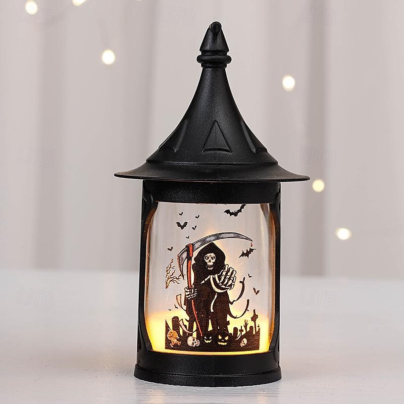 lanterna di zucca di Halloween candela elettronica luce jack o lanterna luce zucca lampada notturna lampada a vento modello smorfia atmosfera festa di Halloween decorazione 1/3/5 pezzi del 2025 a $7.99 –P9