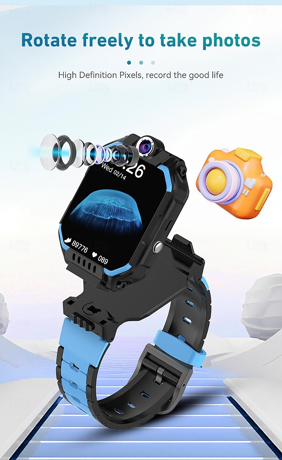 696 C86 Smart Watch 1.83 inch 4G LTE Cellular Smartwatch Phone Bluetooth Call Reminder Calendar Compatible with Android iOS Kid's Hands-Free Calls with Camera Message Reminder IP 67 42mm Watch Case 2025 - $47.99 –P3