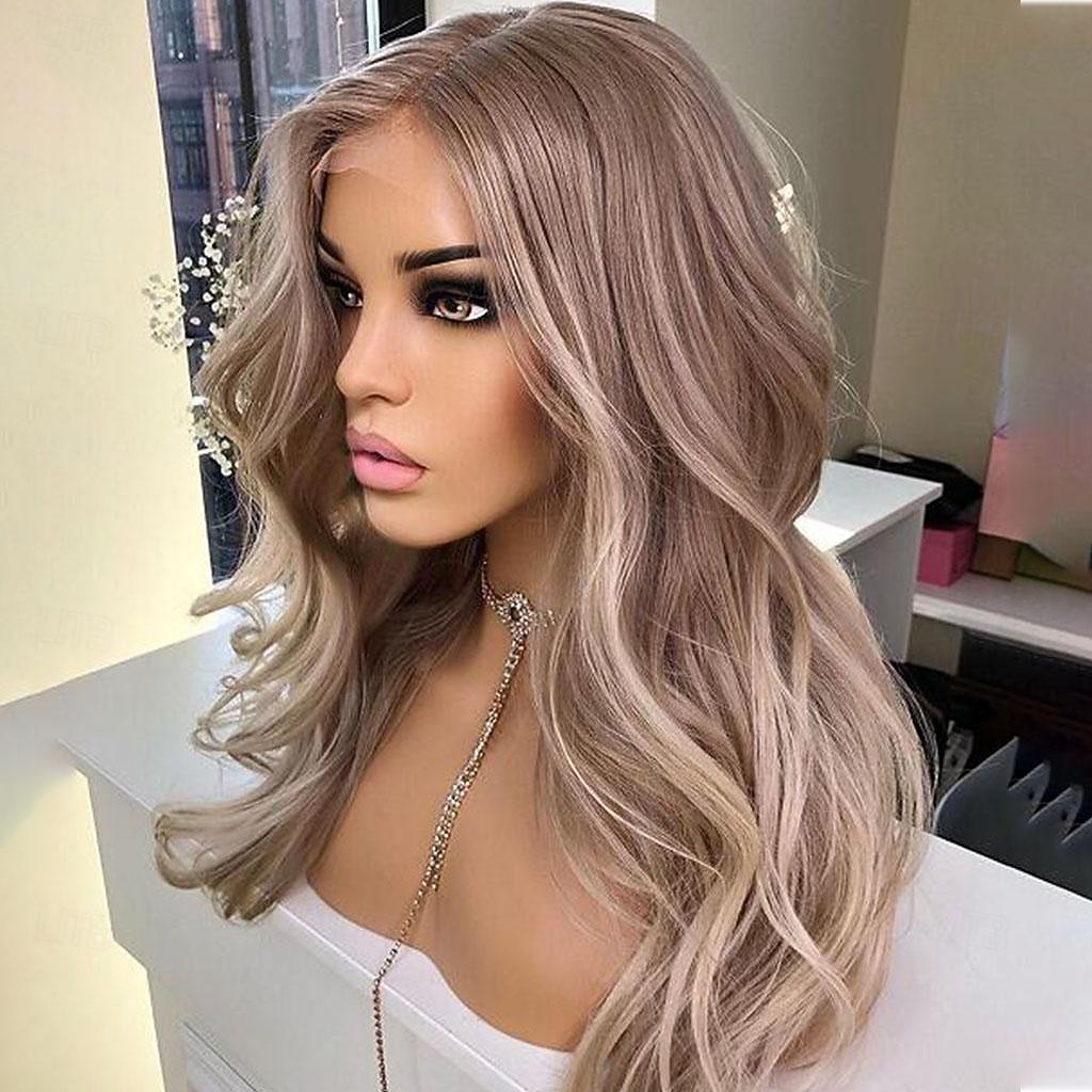 Remy Human Hair 13x4 Lace Front Wig Free Part Peruvian Hair Wavy Multi-color Wig 130% 150% Density with Baby Hair Ombre Hair Highlighted / Balayage Hair 100% Virgin Glueless For Women Long Human Hair 2026 - $213.49 –P1
