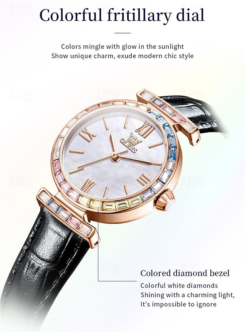New Olevs Olevs Brand Fashion Trend Mother's Day Gift for Women'S Watches Simple Leisure Waterproof Versatile Mother's Day Gift for Women'S Sports Quartz Watch 2026 - $37.99 –P2