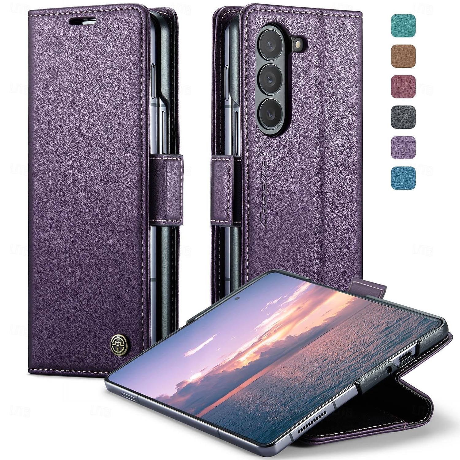 телефон Кейс для Назначение SSamsung Galaxy Z-сгиб 6 Кошелек для карт Матовый матовый Разъем для карты Защита от удара Ретро ТПУ 2025 - $14.99 –P11