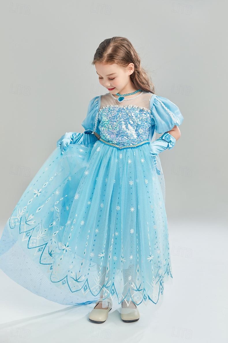 La Reine des neiges Conte de Fées Princesse Cendrillon Elsa Robe de demoiselle d'honneur Costume de soirée à thème Robes en tulle Douce Lolita Cosplay de Film for Fille Enfants Carnaval Fête / Soirée de 2025 ? $35.99 –P3